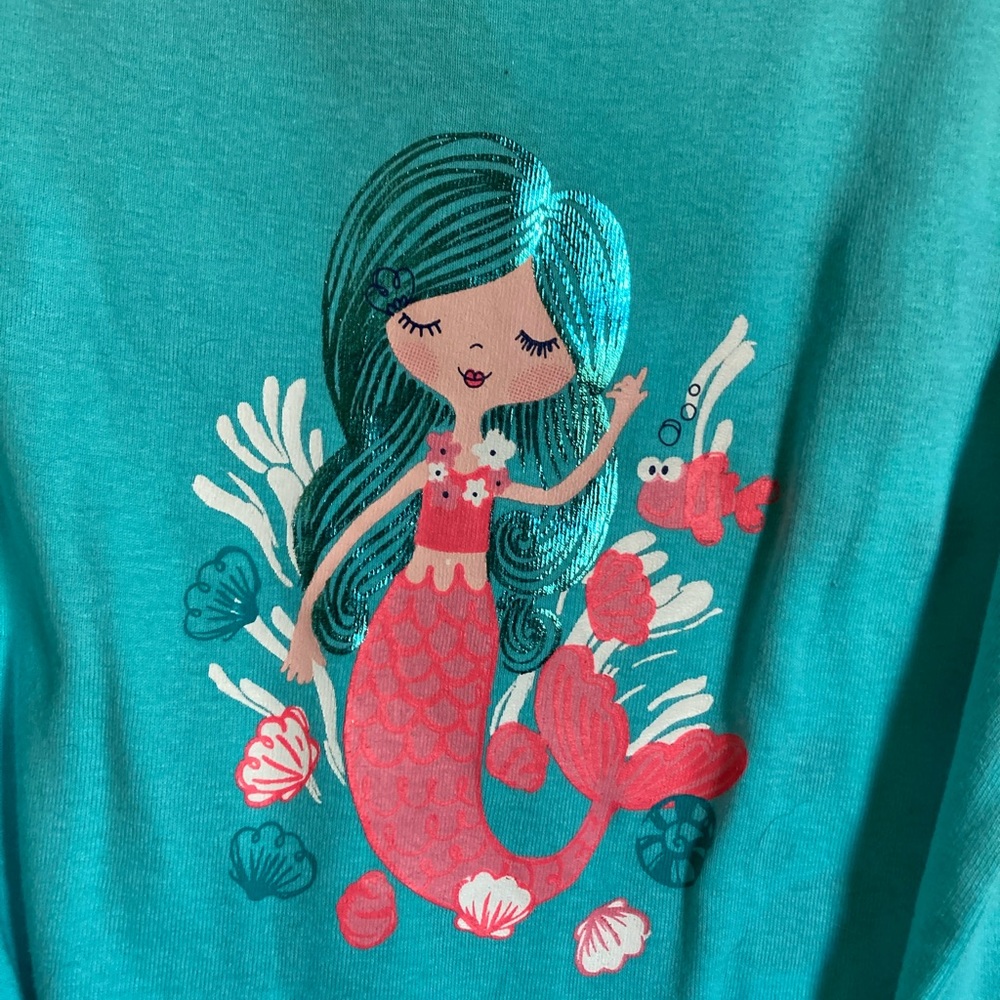 🌸Gymboree New 2pc Turquoise Short Sleeve Shirt & White Shorts Pj Set #IB - Picture 5 of 7